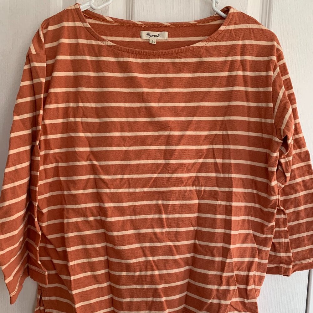 Madewell Orange Boatneck Top - EXCELLENT Condition